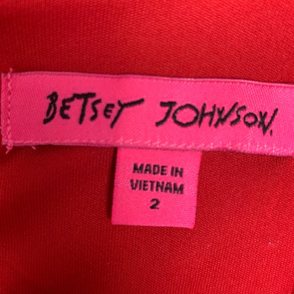 SALE!!! Betsey Johnson Midi Dress Red NWT Size 6 - Picture 4 of 5